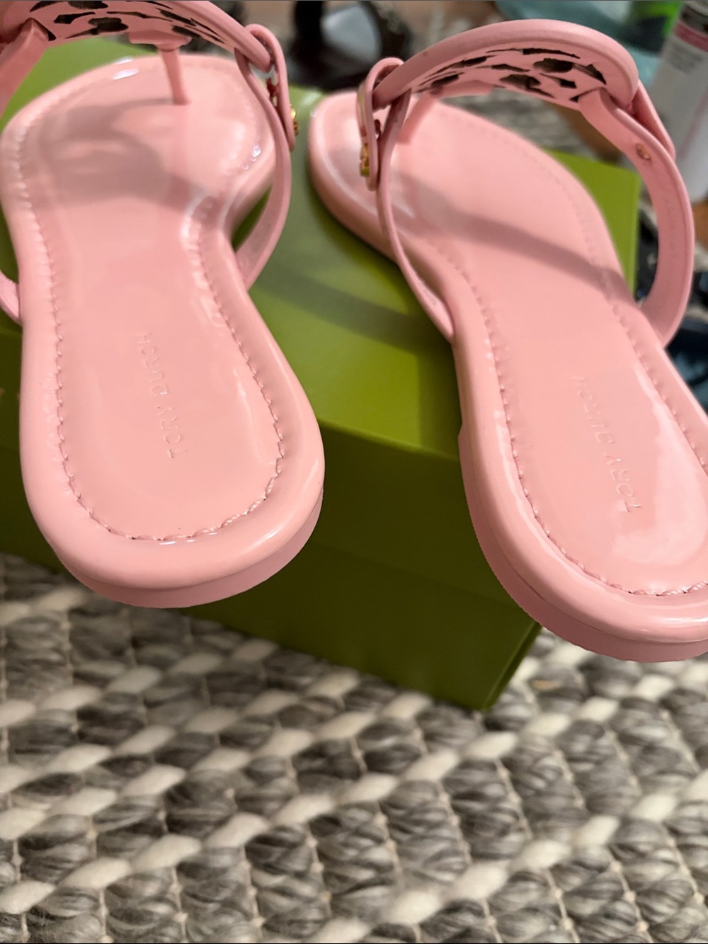 Tory Burch Miller Pink Patent Leather Sandals - Picture 3 of 7